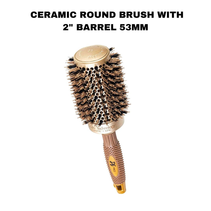 DE Pro Ionic Ceramic Round Hair Brush Set of 12 - David Ezra Professional Haircare